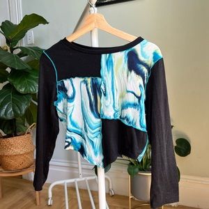 Abstract Blue top